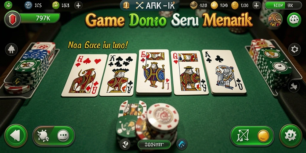Tampilan menarik saat bermain game Domino 797K dengan teman.
