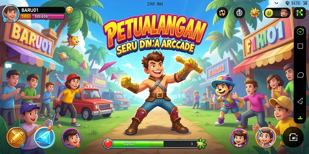 Tampilan gameplay menarik dari BARU01 dalam format Arcade.