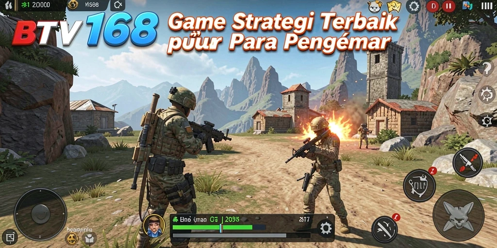 Tangkapan layar BTV168 menampilkan aksi gameplay strategi yang intens.