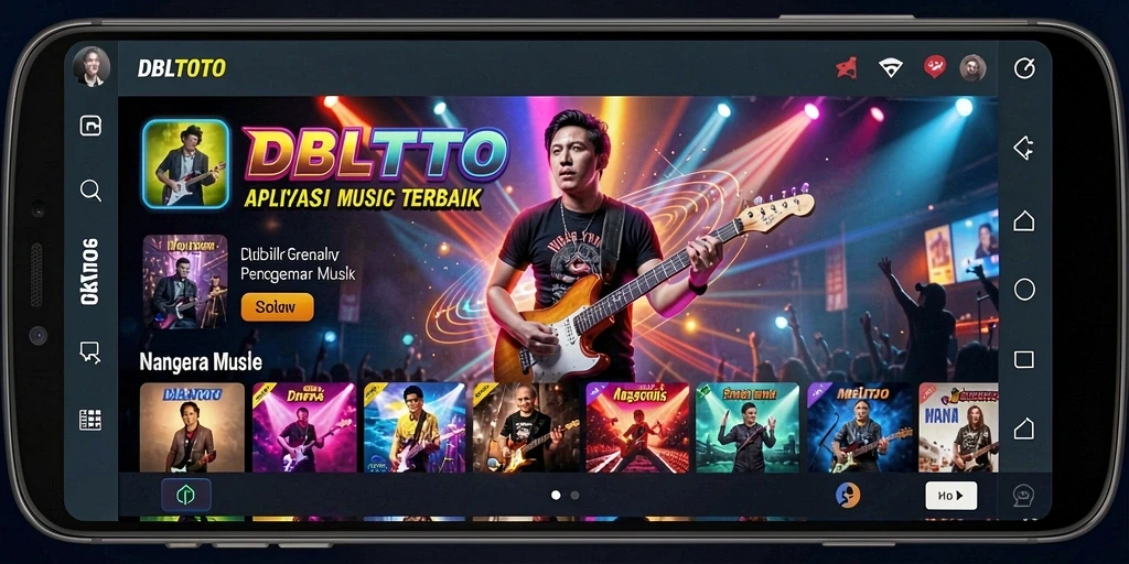 Tampilan screenshot DBLTOTO menampilkan gameplay seru dengan antarmuka musik yang menarik.