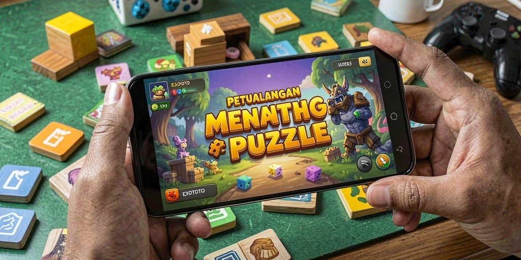 Cuplikan gameplay EXOTOTO menampilkan tantangan Puzzle yang menarik.