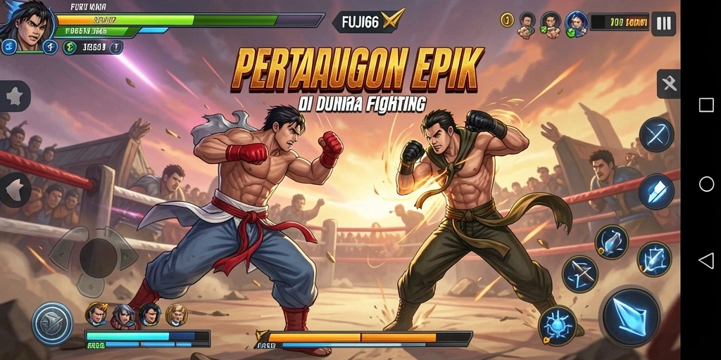 Tangkapan layar dari gameplay FUJI66 yang menegangkan.