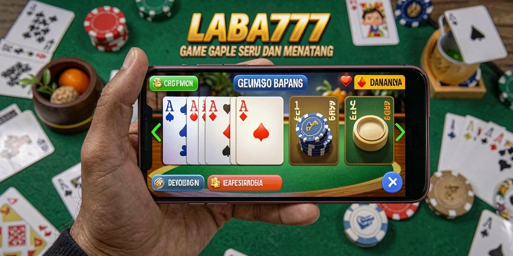 Screenshot LABA777 menampilkan gameplay Gaple yang mengasyikkan.