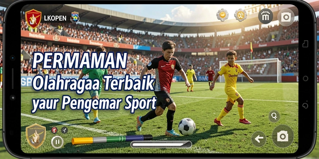 Tampilan dinamis dari gameplay LKOPEN yang penuh aksi dan kompetisi.