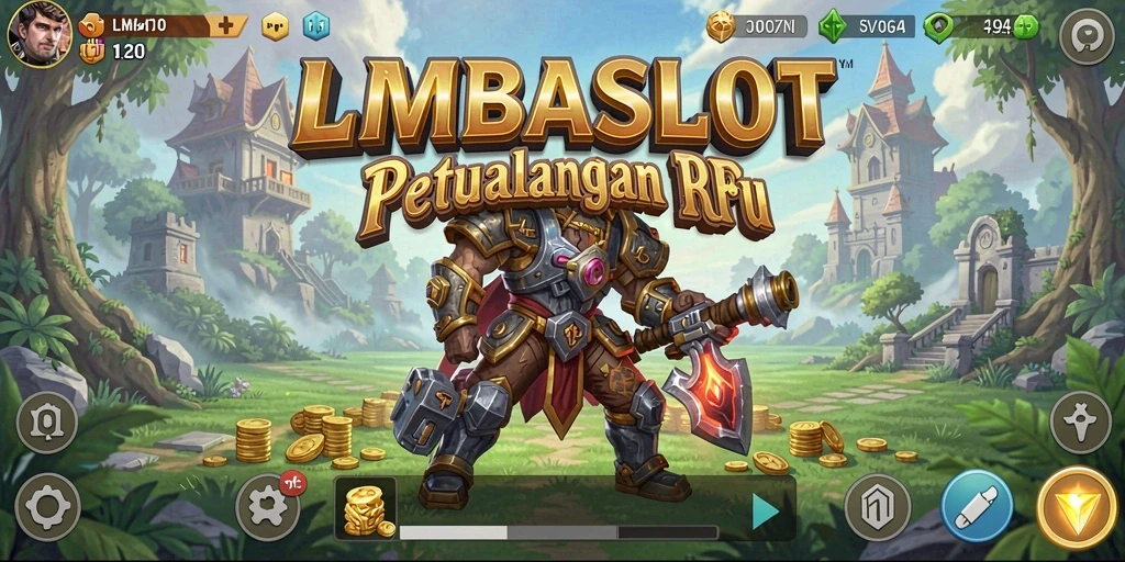 Gambar tangkapan layar LMBASLOT menampilkan aksi pertarungan RPG yang mendebarkan.