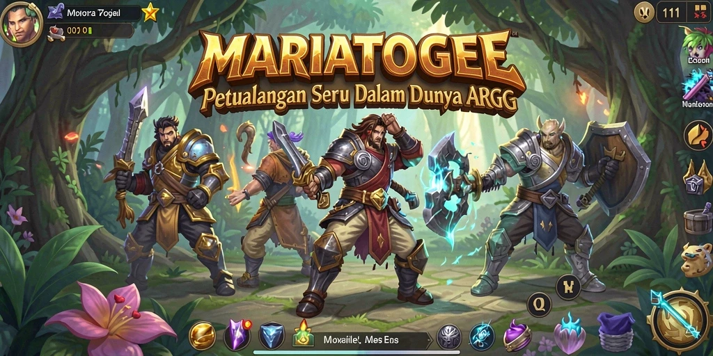 Gameplay seru MARIATOGEL dengan karakter dan monster yang beragam.