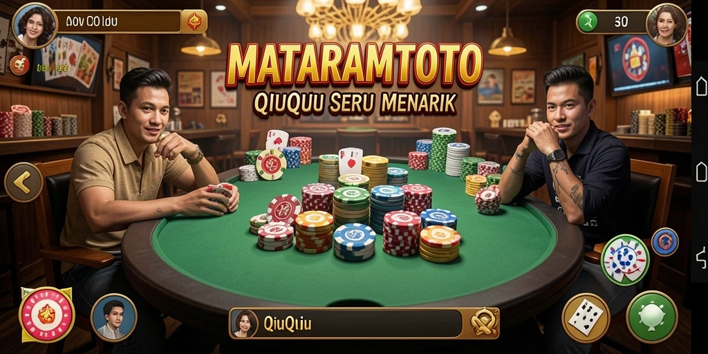 Tampilan gameplay QiuQiu yang seru dan mendebarkan.