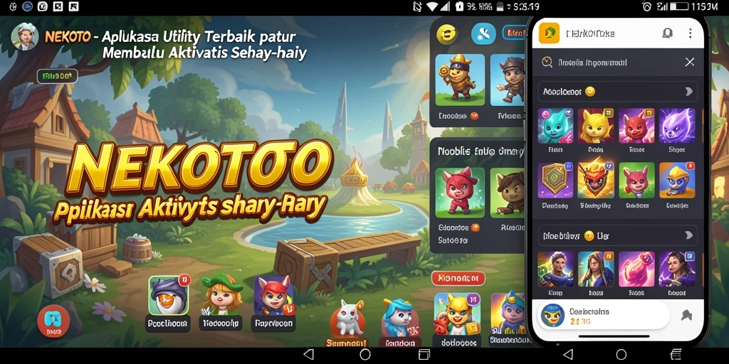 Tampilan antarmuka NEKOTOTO yang sederhana dan fungsional dalam membantu aktivitas sehari-hari.