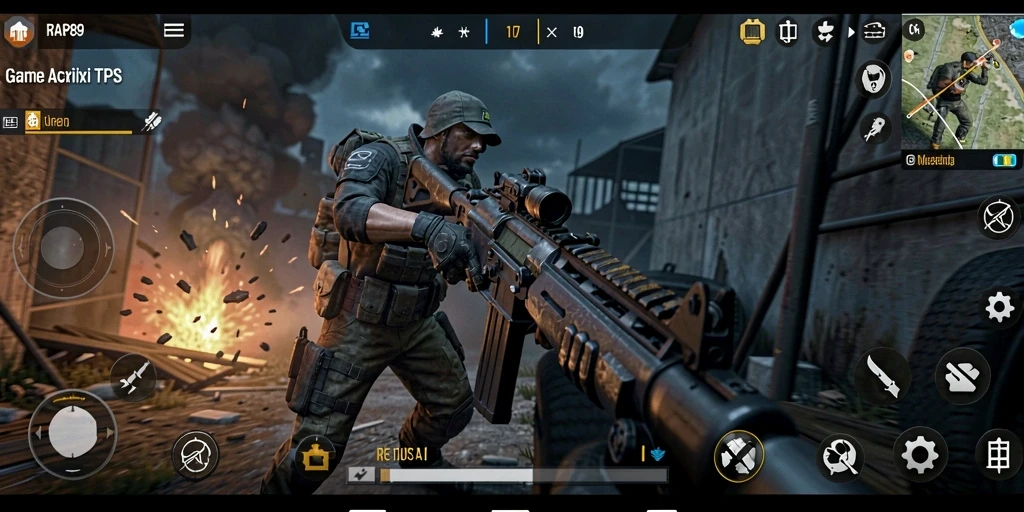 Gameplay menegangkan di dalam RAP89 dengan aksi TPS seru.