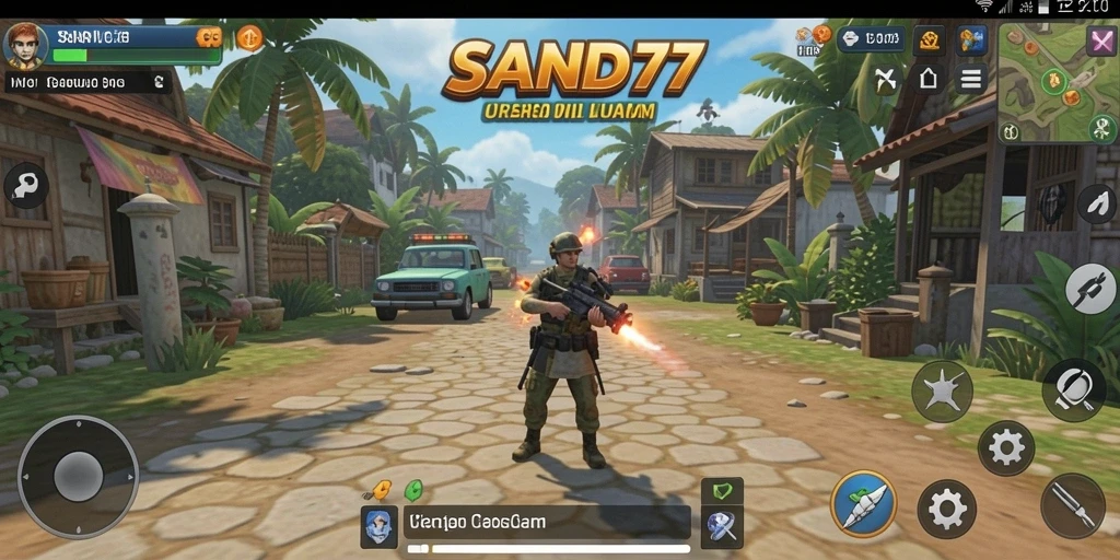 Gameplay SAND77 yang menarik dan penuh warna.