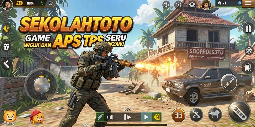 Screenshot gameplay SEKOLAHTOTO menunjukkan aksi menegangkan dan grafis menarik.