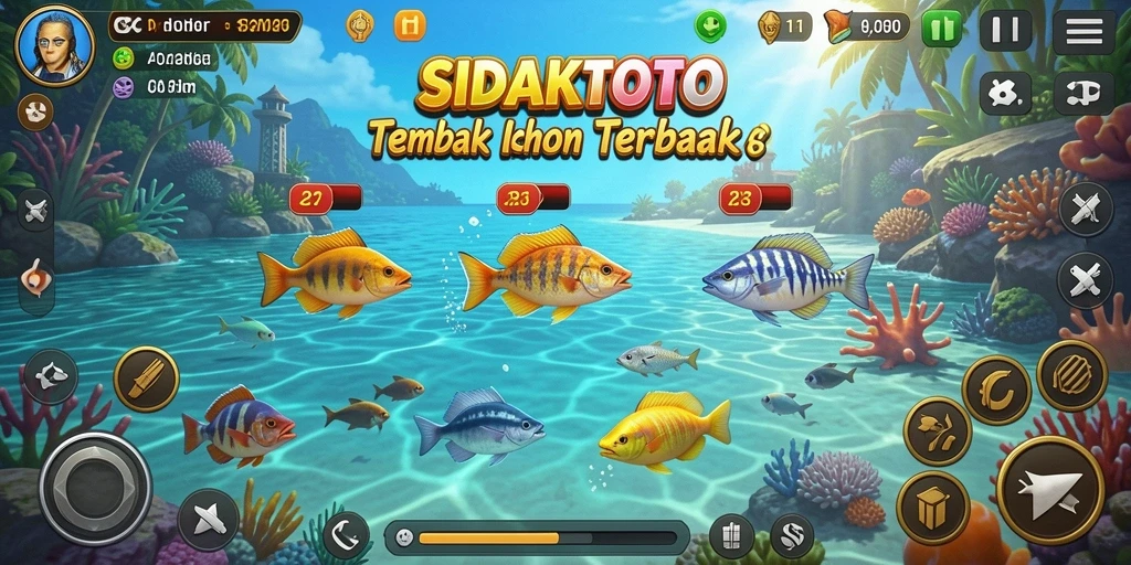 Screenshot gameplay Tembak Ikan SIDAKTOTO yang seru dan menantang.