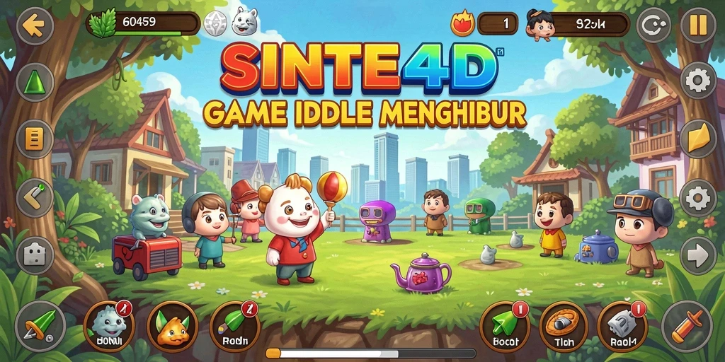 Tampilan gameplay menarik dari SINTE4D dengan mekanisme Idle.