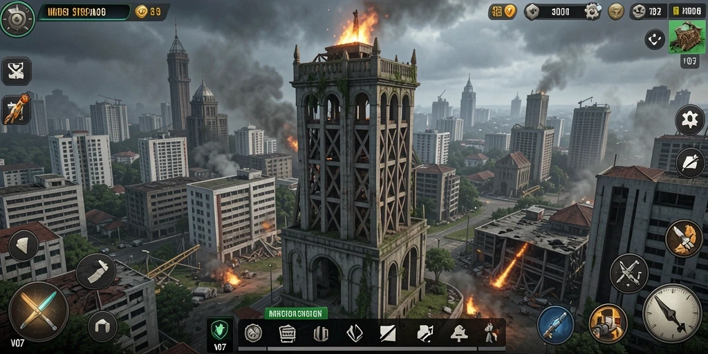 Tampilan screenshot utama V07 menampilkan aksi seru dalam Tower Defense.